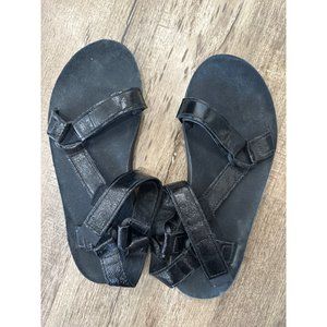 Teva Womens Original Universal Sport Sandal Sz 6 Midnight Black Premier Leather